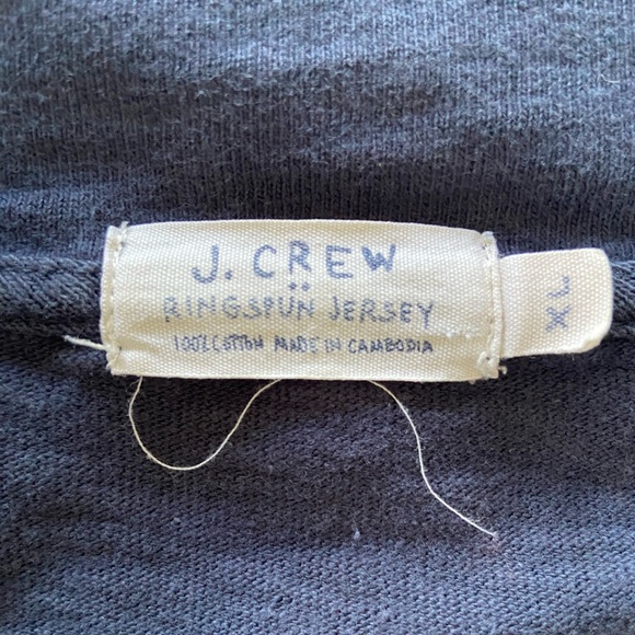 J. Crew navy cotton quarter-zip pullover, size extra-large - Picture 3 of 3